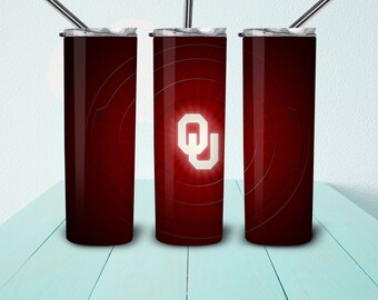 Okla university 20oz Skinny Straight Tumblers File, Tumbler Wraps