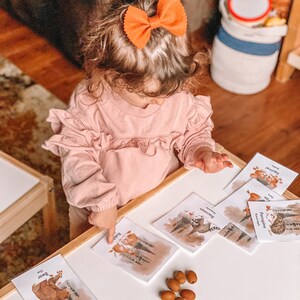 ANIMALS FLASHCARDS - Forest Animals, Animals Montessori Printable, English & Spanish, Spanish Flashcards, Bilingual Flashcard, WOODLAND