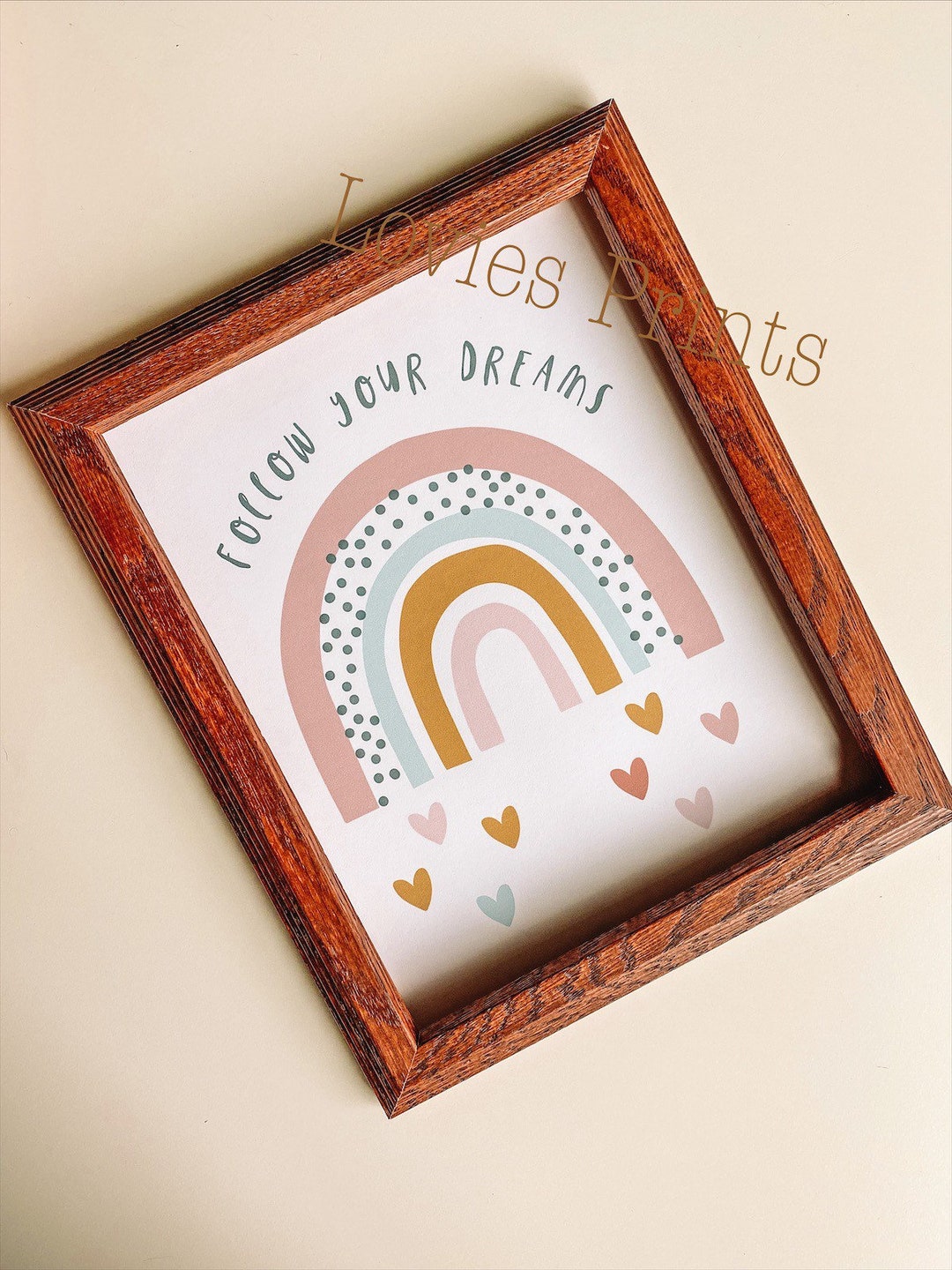 RAINBOW PRINT - Printable Wall Art - Rainbow Decor, Follow Your Heart ...