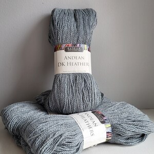Estelle Andean KD grey yarn for crocheting knitting and hairpin natural color thin yarn for hat and sweaters light shawl and scarfs image 9