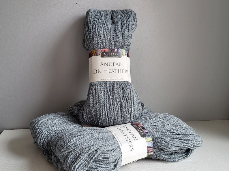 Estelle Andean KD grey yarn for crocheting knitting and hairpin natural color thin yarn for hat and sweaters light shawl and scarfs image 9