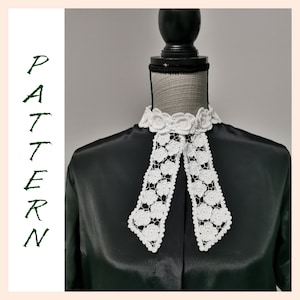 Irish Crochet Lace Collar Pattern: Vintage Openwork Design (PDF Pattern)