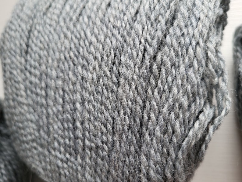 Estelle Andean KD grey yarn for crocheting knitting and hairpin natural color thin yarn for hat and sweaters light shawl and scarfs image 7