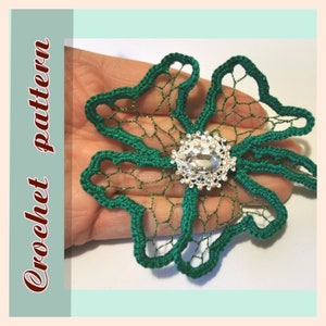 Irish Crochet Lace Shamrock Brooch Pattern (PDF Download)