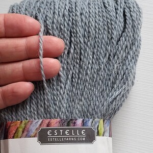 Estelle Andean KD grey yarn for crocheting knitting and hairpin natural color thin yarn for hat and sweaters light shawl and scarfs image 6