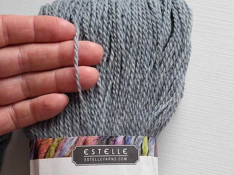 Estelle Andean KD grey yarn for crocheting knitting and hairpin natural color thin yarn for hat and sweaters light shawl and scarfs image 6