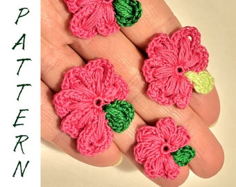 Easy crochet flower for Irish crochet lace, Crochet Flower pattern, Flower motif tutorial, pdf motif, Flower décor, Flower applique DIY