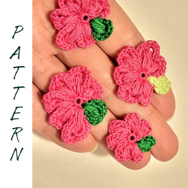 Easy crochet flower for Irish crochet lace, Crochet Flower pattern, Flower motif tutorial, pdf motif, Flower décor, Flower applique DIY