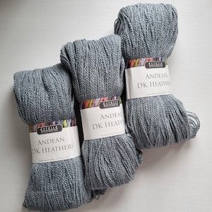 Estelle Andean KD grey yarn for crocheting knitting and hairpin natural color thin yarn for hat and sweaters light shawl and scarfs image 10