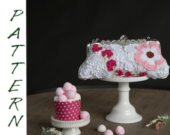 Irische Häkelspitze Clutch Anleitung: Blumen Applikation PDF