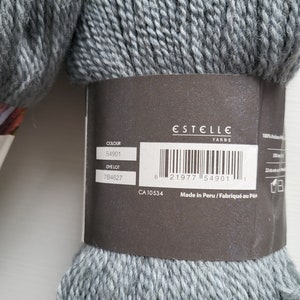 Estelle Andean KD grey yarn for crocheting knitting and hairpin natural color thin yarn for hat and sweaters light shawl and scarfs image 4