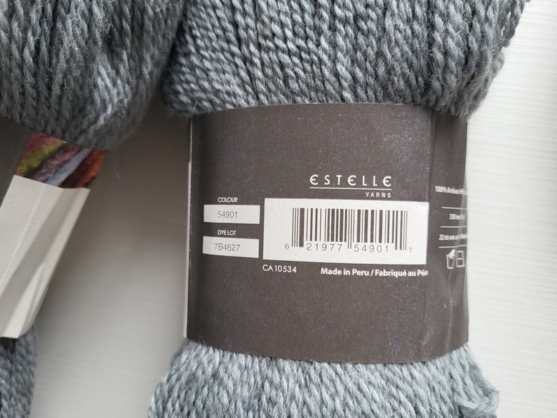 Estelle Andean KD grey yarn for crocheting knitting and hairpin natural color thin yarn for hat and sweaters light shawl and scarfs image 4