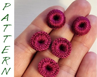 3D button or berry crochet patterns tutorial, Crochet colorful core three dimensional tutorial- detailed photo written description in PDF