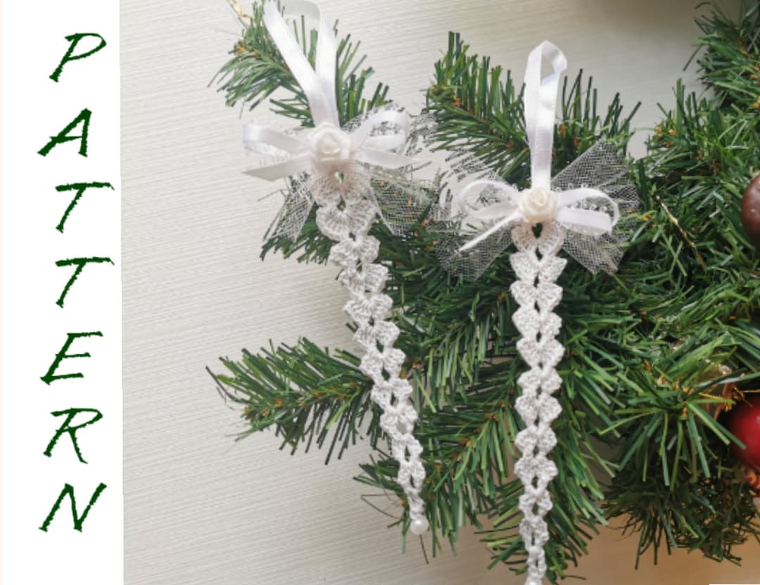Christmas Victorian Icicle Pattern, Victorian Lace Crochet Pattern