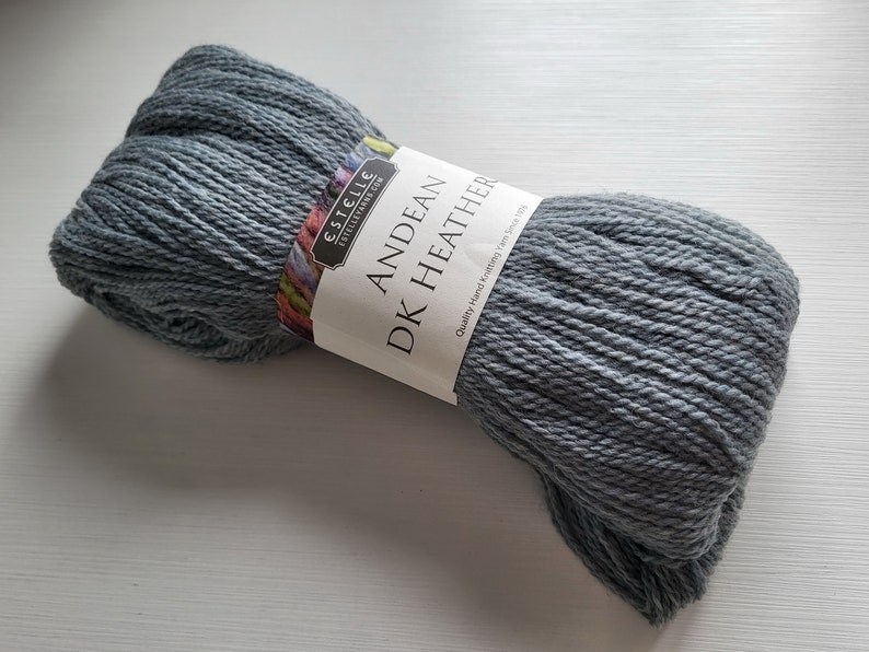 Estelle Andean KD grey yarn for crocheting knitting and hairpin natural color thin yarn for hat and sweaters light shawl and scarfs image 3