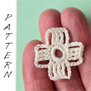 Crochet Cross Pattern: DIY Christening Applique (PDF Pattern)
