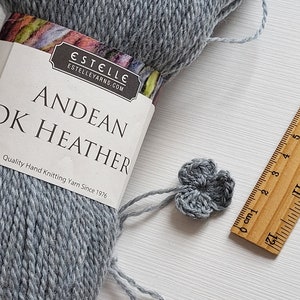 Estelle Andean KD grey yarn for crocheting knitting and hairpin natural color thin yarn for hat and sweaters light shawl and scarfs image 1