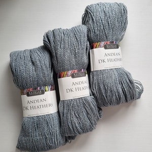 Estelle Andean KD grey yarn for crocheting knitting and hairpin natural color thin yarn for hat and sweaters light shawl and scarfs image 5