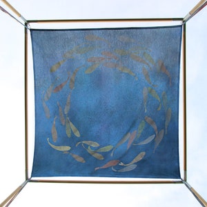 Swimming Fish, Gorgeous Wedding Canopy, hand-PAINTED CHUPPAH to double as a Photo Backdrop