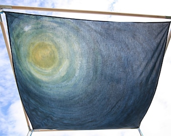 Hand Painted Chuppah Cover, To The Moon and Back Wedding Canopy