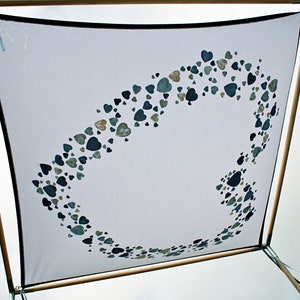 Wedding Canopy Chuppah, Heart of Hearts PAINTED CHUPPAH doubles as photo backdrop for a love filled wedding