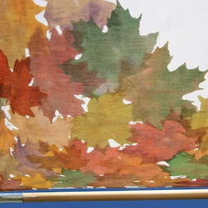Autumn Leaves Chuppah Wedding Canopy, hand-made PAINTED CHUPPAH and Photo Backdrop