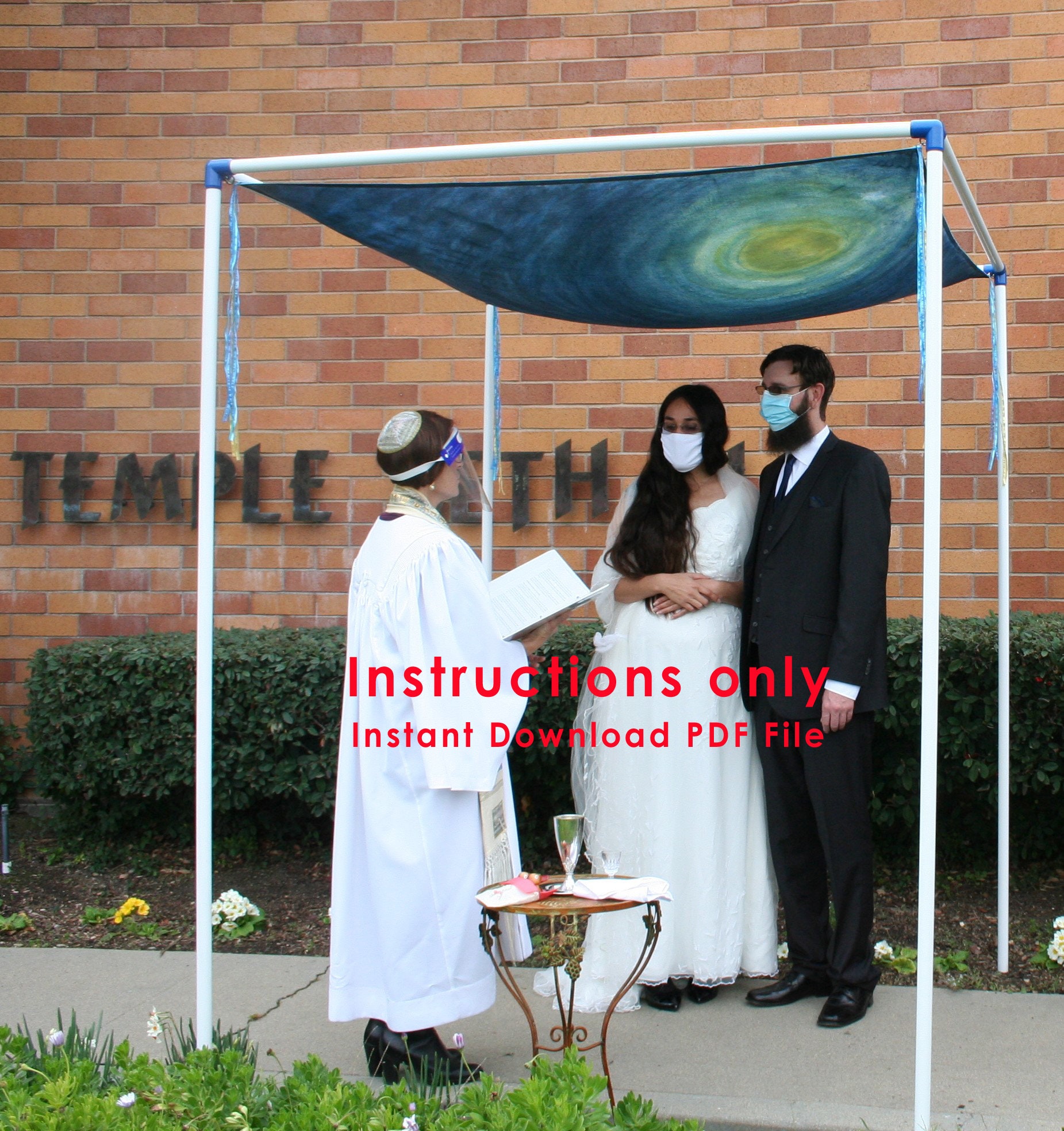 INSTRUCTIONS Only Digital PDF File for DIY Temporary Pvc Pipe Stand for