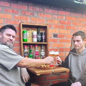 Ogród barowy w pomieszczeniu, Rustykalny montowany na ścianie, Drewniany bar na patio, Bar zewnętrzny, Bar Murphy, Drewniany bar montowany na ścianie, Drewniana szafka barowa, Szafka na alkohol