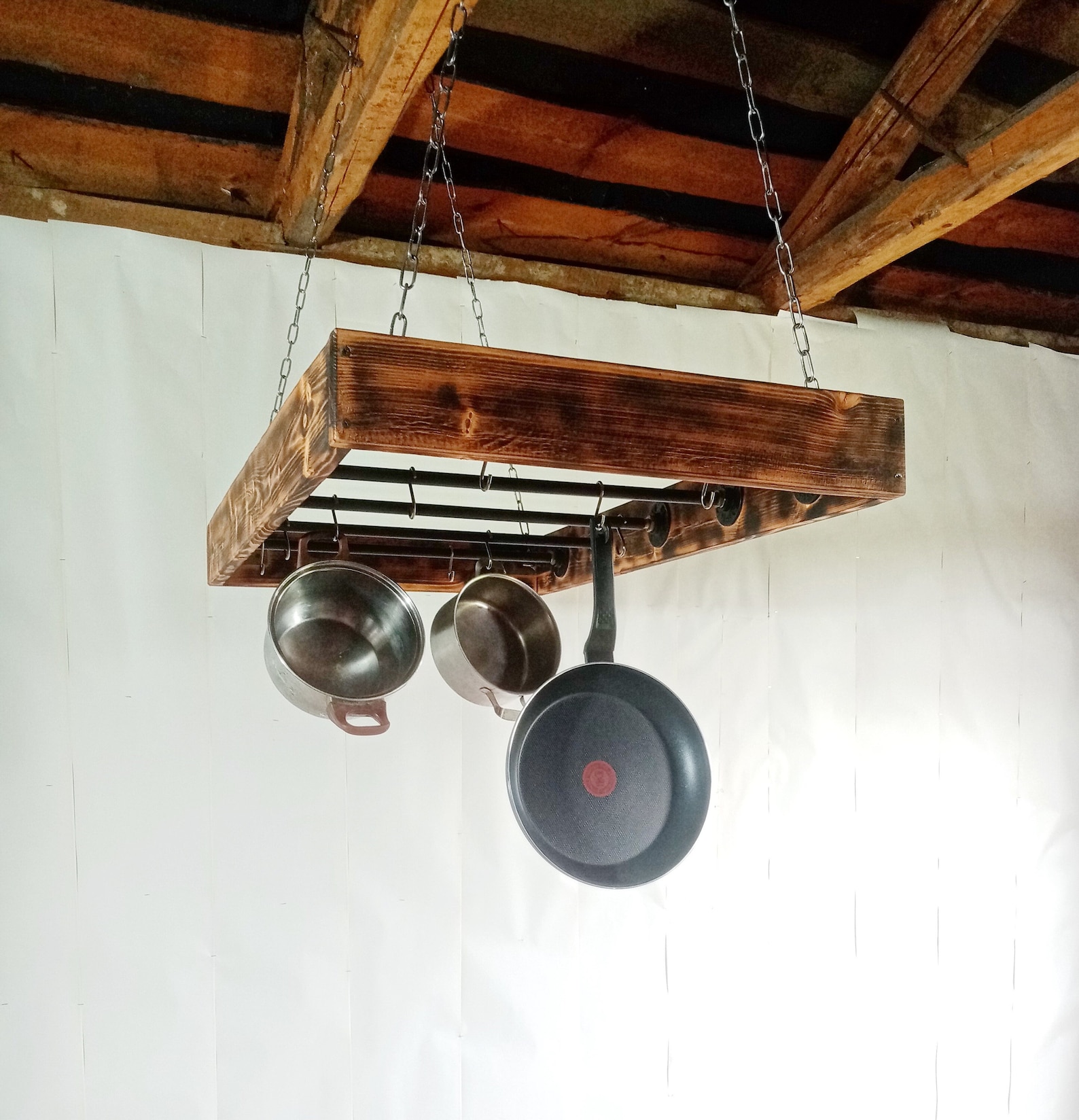 Industrial Pot Rack Kitchen Island Ladder Pot Rack Pot and Etsy