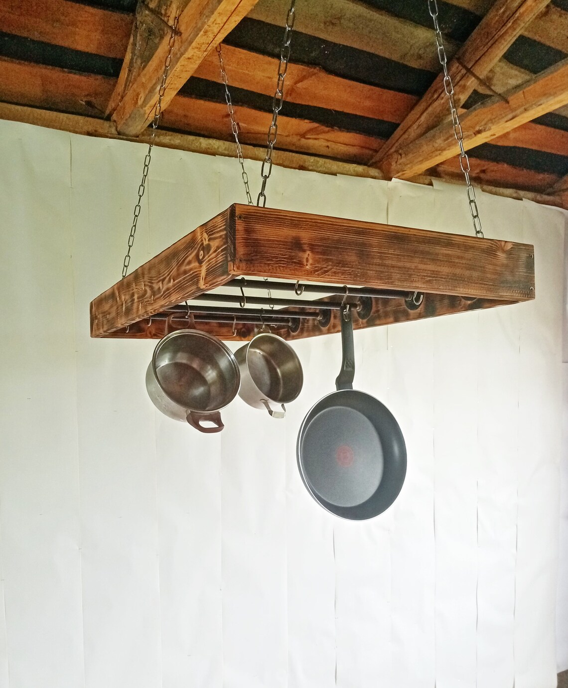 Industrial Pot Rack Kitchen Island Ladder Pot Rack Pot and Etsy