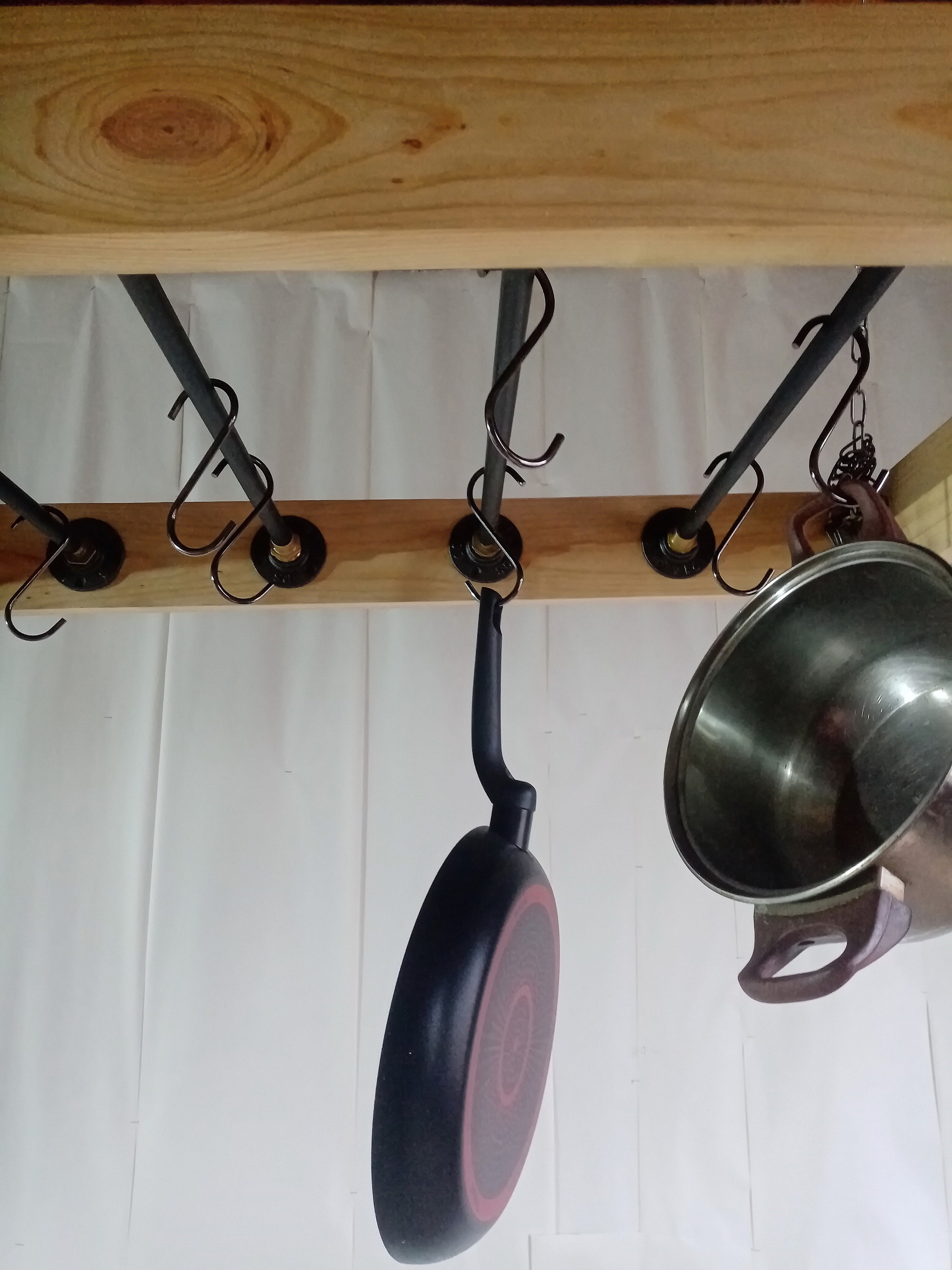 Hanging Pot Rack, Industrial Pot Rack, Kitchen Island Ladder, Pot and Pan Holder, Ceiling Pot