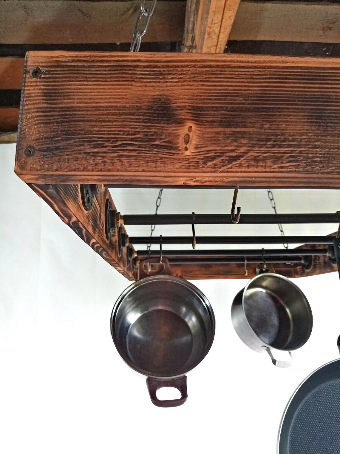 Industrial Pot Rack Kitchen Island Ladder Pot Rack Pot and Etsy