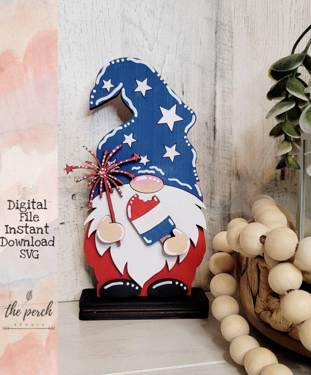 4th of July Gnome Shelf Sitter, Gnome Svg, Shelf Sitter, Independence