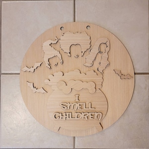 DIY blank door hanger, I smell children, halloween door hanger, fall, diy craft