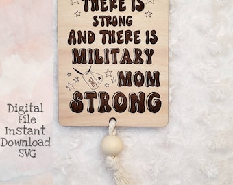 Military mom, Military wife Digital download, laser cut file, car charm