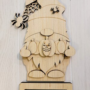 Halloween gnome diy, DIY Blank, shelf sitter, paint kit, pumpkin, halloween, standing gnome, 10&quot; gnome