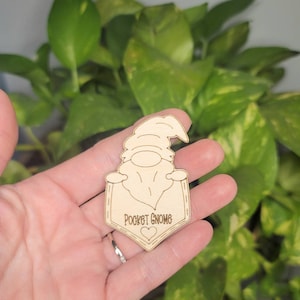 Pocket hug, Gnome digital download, laser cut gnome, glowforge