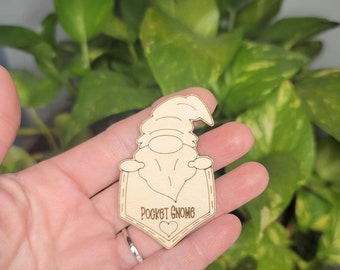 Pocket hug, Gnome digital download, laser cut gnome, glowforge