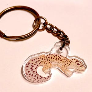 Leopard gecko mini keychain