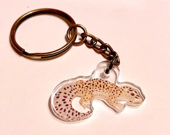 Leopard gecko mini keychain