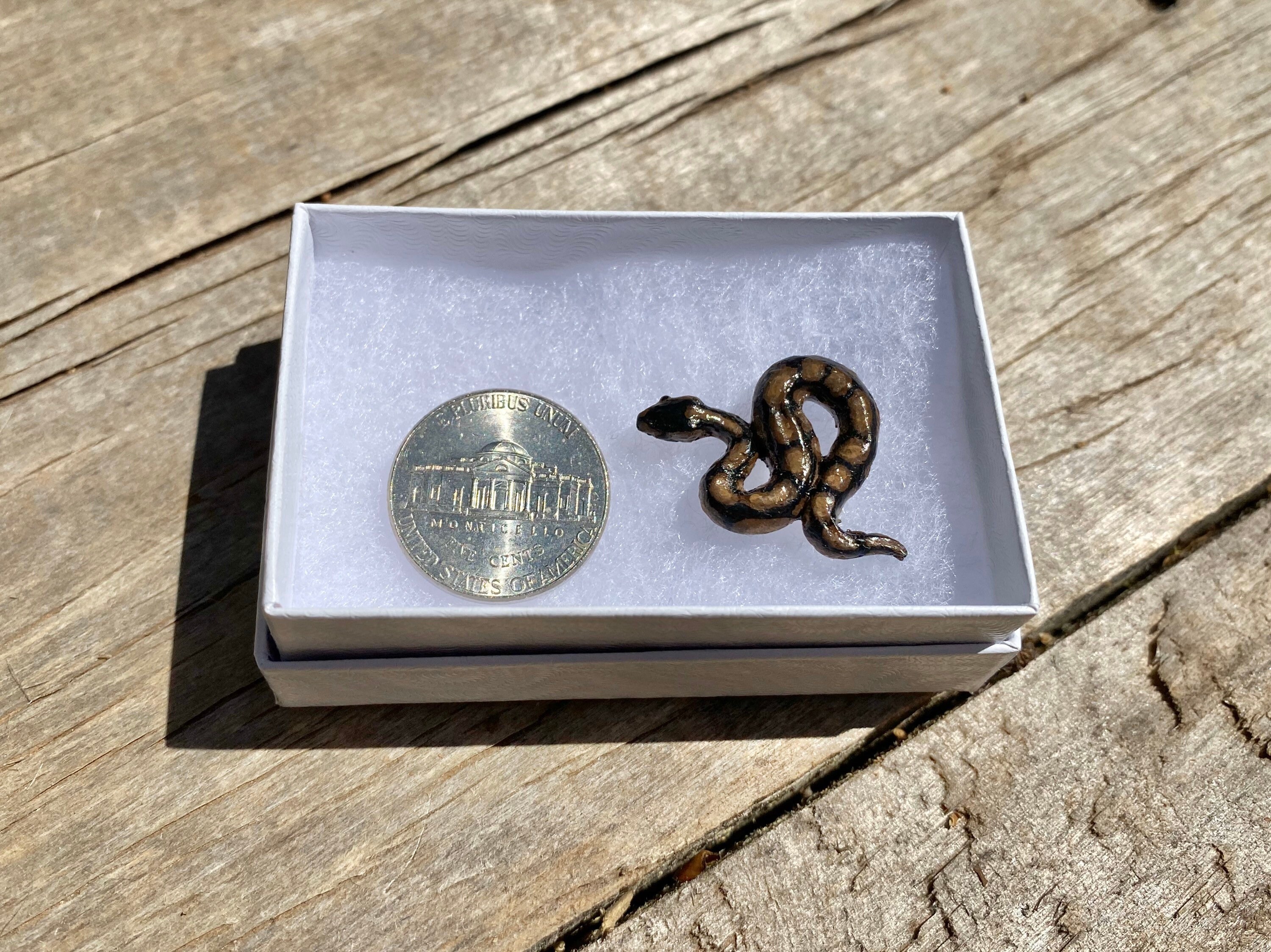 A Miniature Ball Python Snake Polymer Clay piebald Banana - Etsy