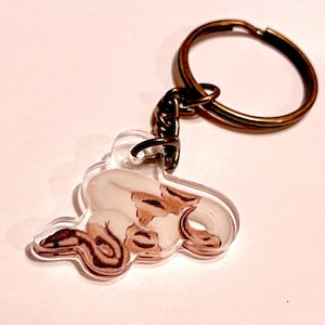 Ball python mini keychain Piebald