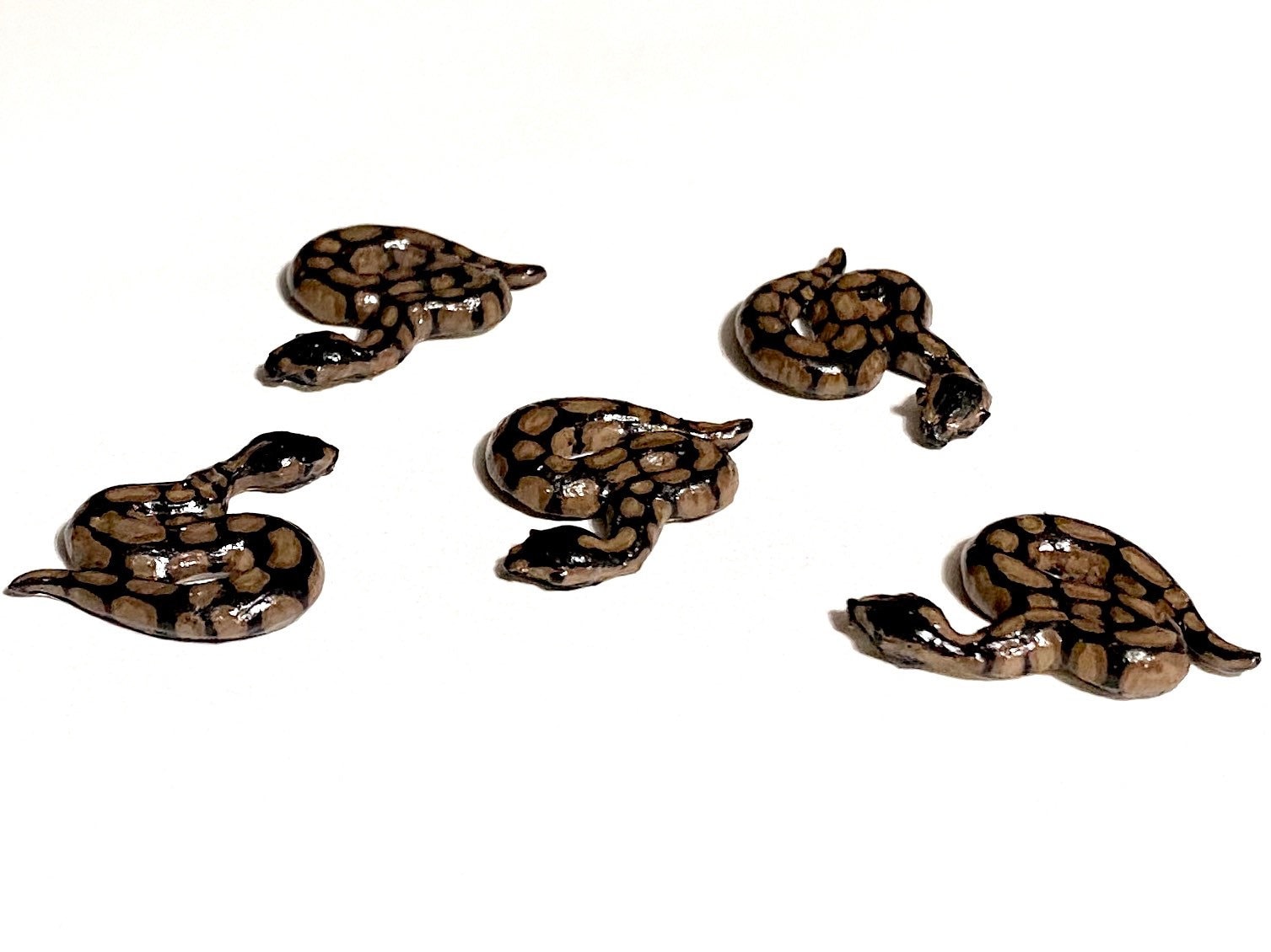 A Miniature Ball Python Snake Polymer Clay piebald Banana - Etsy