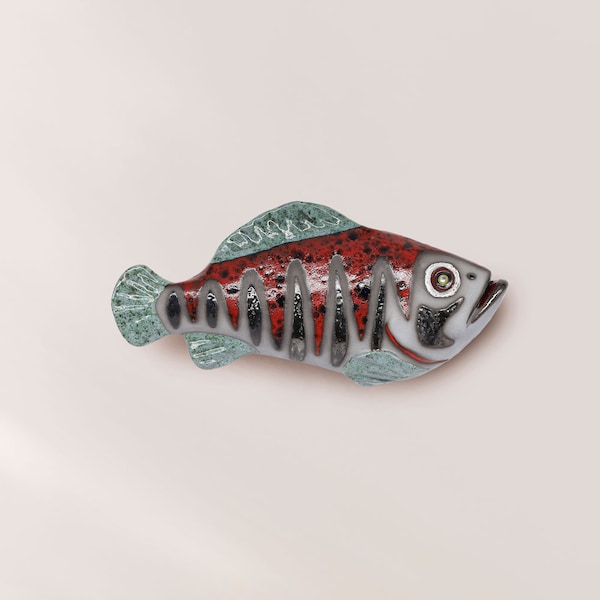 Handmade Ceramic Fish Wall Hanging: 3D Sculpture Art - MADE TO ORDER!