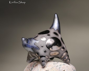 Small Ceramic Black Cat Sculpture Handmade Art Cute Cat Collection Tabletop Figurine Gift Cat Lover MADE TO ORDER