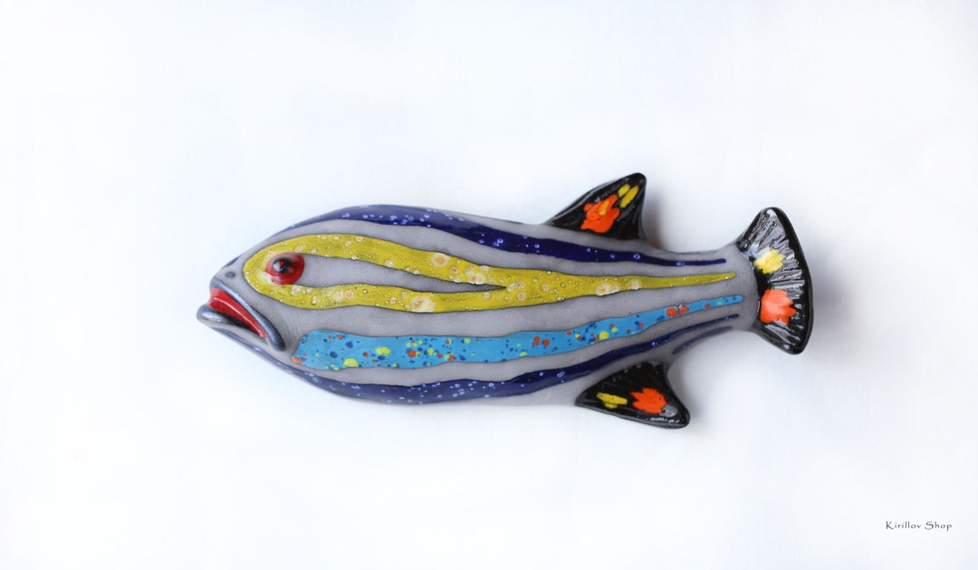 Ceramic Fish Wall Decor, Handmade, Fisherman Gift, Home Decor, MADE TO