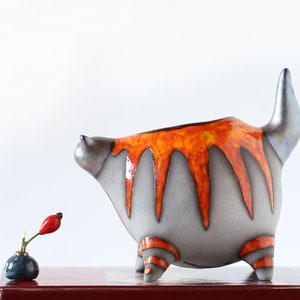 Handgemachter Übertopf für Katzen: Kleiner Kaktus-Topf, Stifte-Organizer - MADE TO ORDER!