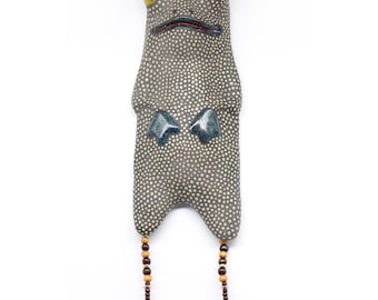 Handmade Ceramic Frog Wall Hanging: Eco-Style Decor, MADE TO ORDER!