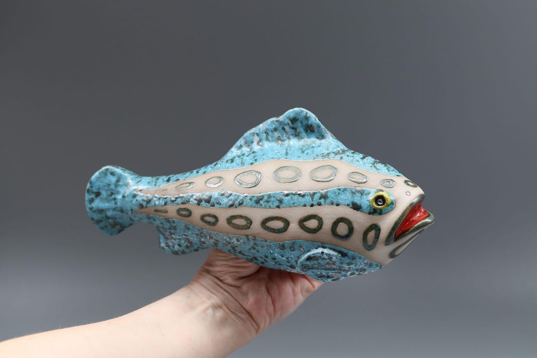 Handmade Ceramic Fish Sculpture, Coastal Pottery Wall Art, MADE TO ...