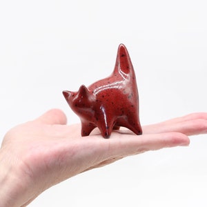 Miniature cute  cat figurine, ceramic cat sculpture, small kitten, handmade Art, collectible, cat lover gift, MADE TO ORDER